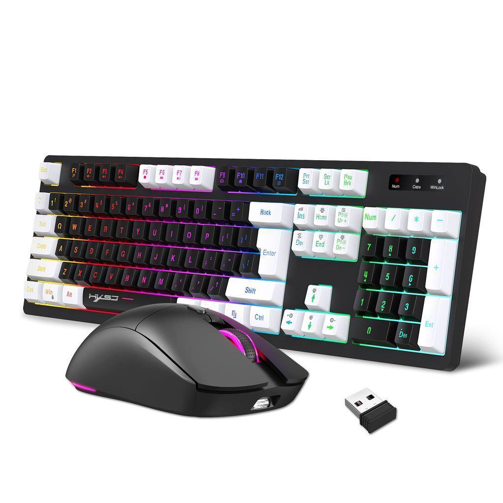 Wireless Gaming Keyboard & Mouse Set with RGB Backlight